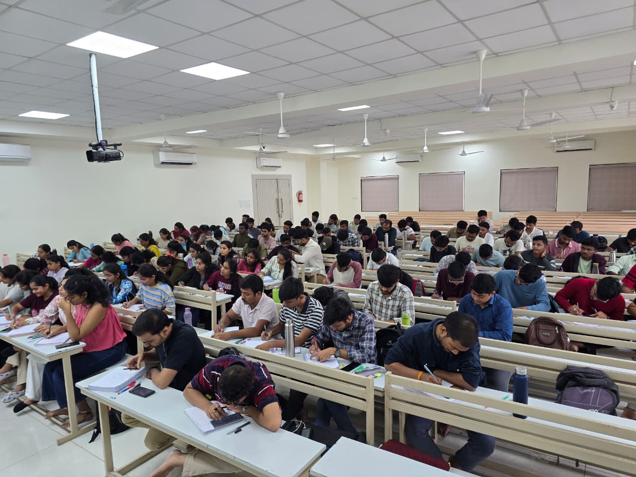 Packed classroom · Regular batch in session