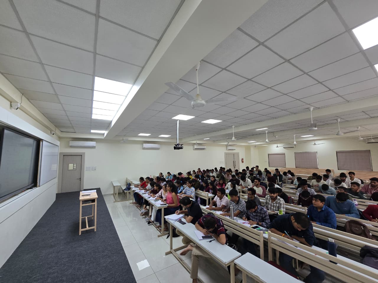 Air-conditioned lecture hall with projector