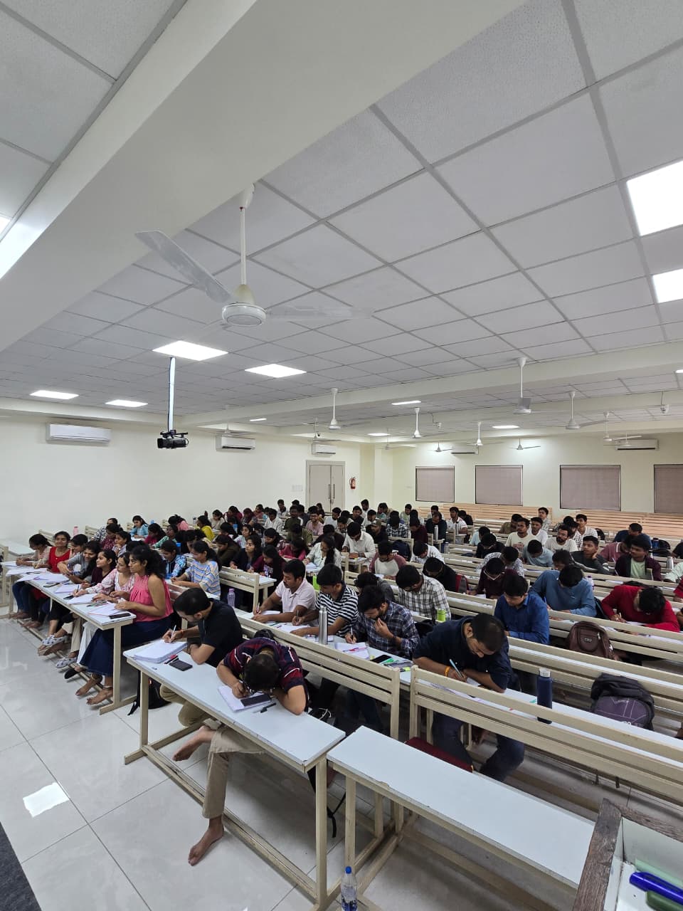 Test day · Students writing full-length paper
